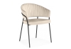 Стул на металлокаркасе Лео светло-бежевый (H-05), черный