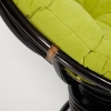 Кресло-качалка "PAPASAN" w 23 и 01 B с подушкой, античный черно-коричневый, флок олива, 23