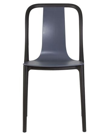 Стул обеденный ADAM черный, серо-голубой