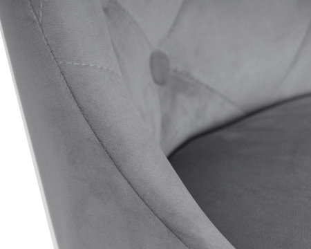 Стул барный JOSEPH черный, серый велюр MJ9-75