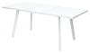 Стол ФИН 120 белый, стекло, белый каркас