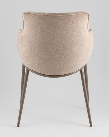 Стул Твигги шенилл бежевый с бежево-серым каркасом