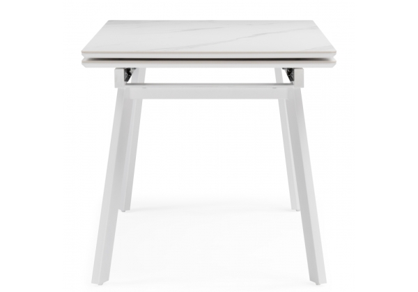 Керамический стол Норман 140 (200) х 80 белый мрамор alpin white, snow white, белый