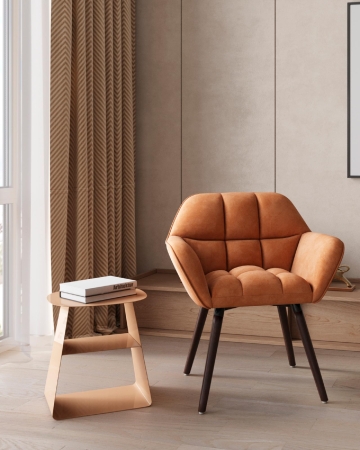 Журнальный столик Leyre металл бежевый