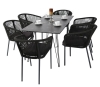 "Милан" обеденная группа на 6 персон, цвет темный