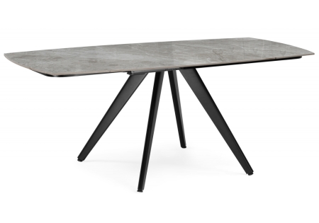 Керамический стол Silvi 120(180)x80 серый, черный