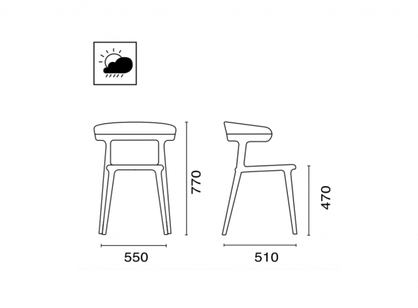 Кресло пластиковое PAPATYA Luna