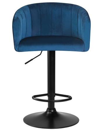 Стул барный DARCY черный, синий велюр 1922-20