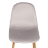 Стул BREEZE (mod. 4724) вельвет и металл, 44х53х87 см, светло-серый и натуральный