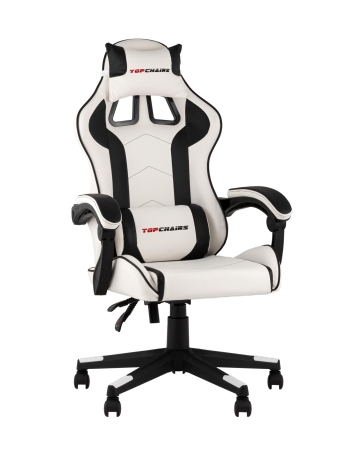 Кресло спортивное TopChairs Shadow бело-черный