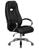 Офисное кресло TOBIAS черный, экокожа и металл, мягкое сиденье, с подлокотниками