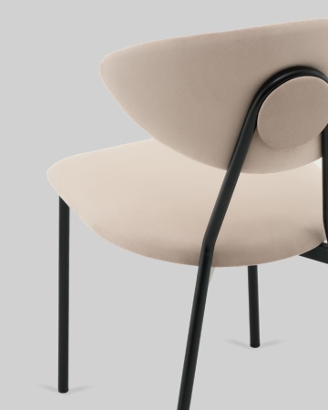 Стул обеденный Квинси велюр кремовый