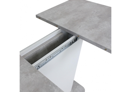 Стол деревянный Комфорт цемент светлый, белый