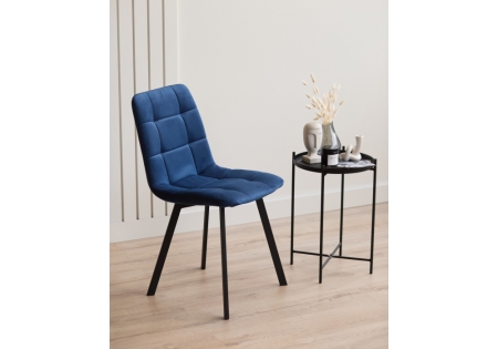 Стул на металлокаркасе Чилли синий, черный