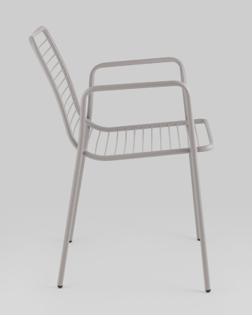 Стул с подлокотниками Дели металл серый
