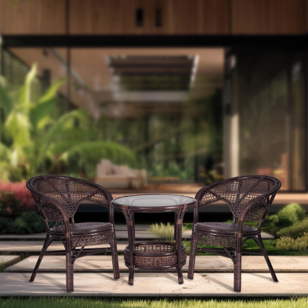 Кресло PELANGI 02/15B коричневый без подушки