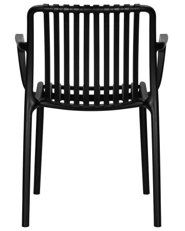 Стул WALTER ARM черный, пластик, твердое сиденье, с подлокотниками