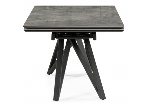 Керамический стол Вилсон 160(220)х89х75 серый мрамор baolai, черный