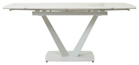 Стол ALATRI 120 GLOSS STATUARIO WHITE SINTERED STONE, WHITE