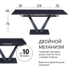 Стол раскладной Malibu (120+30+30), керамика матовая Black Gold фото в интернет-магазине Stoolmarket