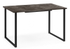 Стол деревянный Лиман 117 (157) x 77 бетон темный, черный матовый