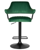 Набор 2 шт Стул барный CHARLY BLACK, зеленый велюр (MJ9-88)