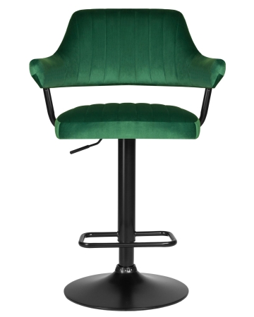 Набор 2 шт Стул барный CHARLY BLACK, зеленый велюр (MJ9-88)