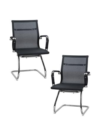 Набор 2 шт Офисное кресло для посетителей CODY MESH, черный