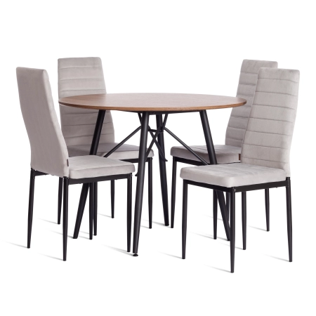 Стул Easy (mod. JSC02-1) светло-серый, черный