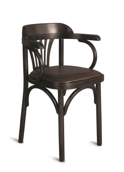 Деревянный стул Венский венге с мягким сиденьем из коричневой экокожи