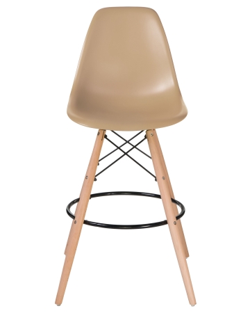 Стул барный DSW BAR ножки светлый бук сиденья бежевый GR-03