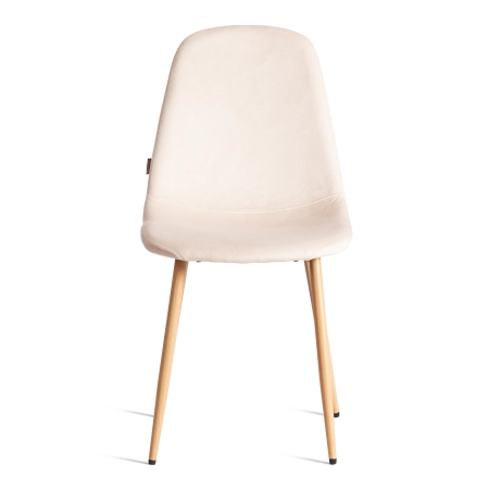 Стул BREEZE (mod. JSC-58) велюр и металл, бежевый и светлое дерево