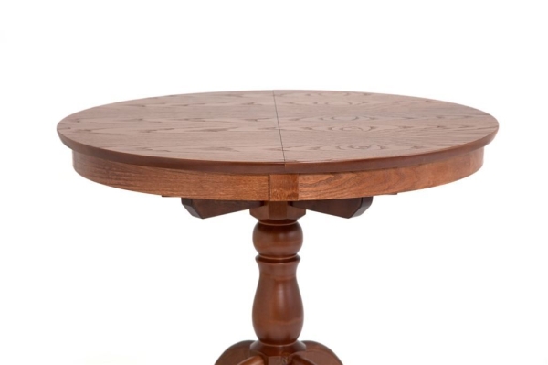 Стол круглый раздвижной из массива дерева средний тон