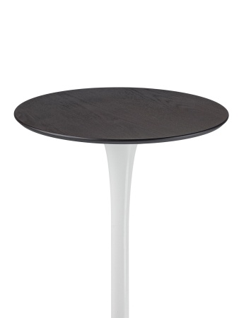 Барный стол Tulip style белый каркас столешница венге