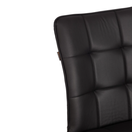 Стул обеденный Bari черный, экокожа и металл, мягкое сиденье, без подлокотников