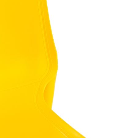 Стул GENIUS (mod 75) металл и пластик, 46x56x84cм, желтый, ножки хром