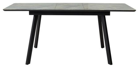 Стол АРУБА 140 ШТОРМ, стекло, черный каркас