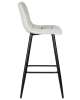 Стул барный NICOLE черные матовые ножки, светло-серый велюр 108-52