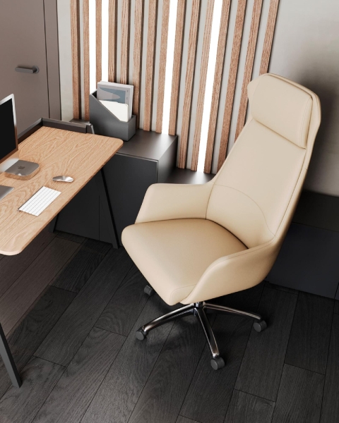 Кресло руководителя Viking NEW TopChairs бежевое Кресло руководителя Viking NEW TopChairs бежевое
