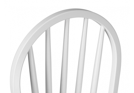 Стул деревянный Венский белый с твердым сиденьем без подлокотников