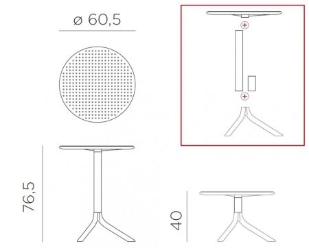 Стол пластиковый обеденный Step + Step Mini агава Стол пластиковый обеденный Step + Step Mini агава