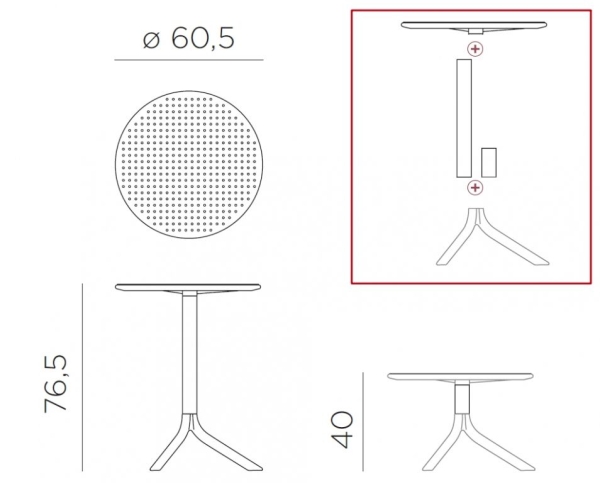 Стол пластиковый обеденный Step + Step Mini агава Стол пластиковый обеденный Step + Step Mini агава