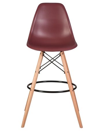 Стул барный DSW BAR ножки светлый бук сливовый R-13