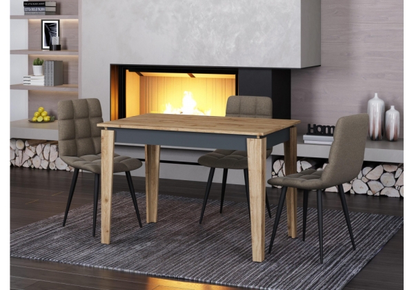 Стол деревянный Алвин дуб вотан, графит