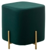 Пуф для гостиной OTTO велюр velutto 33 изумрудный, золотой каркас