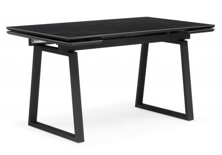 Керамический стол Джек 140(200)х80 черный мрамор, черный