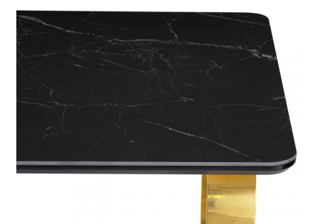 Керамический стол Селена 4 140х80 черный мрамор, золото Керамический стол Селена 4 140х80 черный мрамор, золото