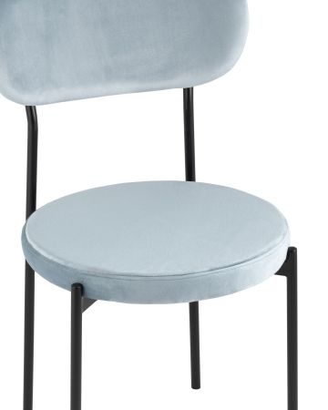 Стул Барбара велюр серо-голубой