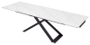 Стол LIVORNO 180 MATT WHITE MARBLE SINTERED STONE, BLACK