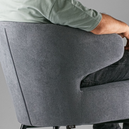 Кресло Робби букле темно-серый MOSS 996